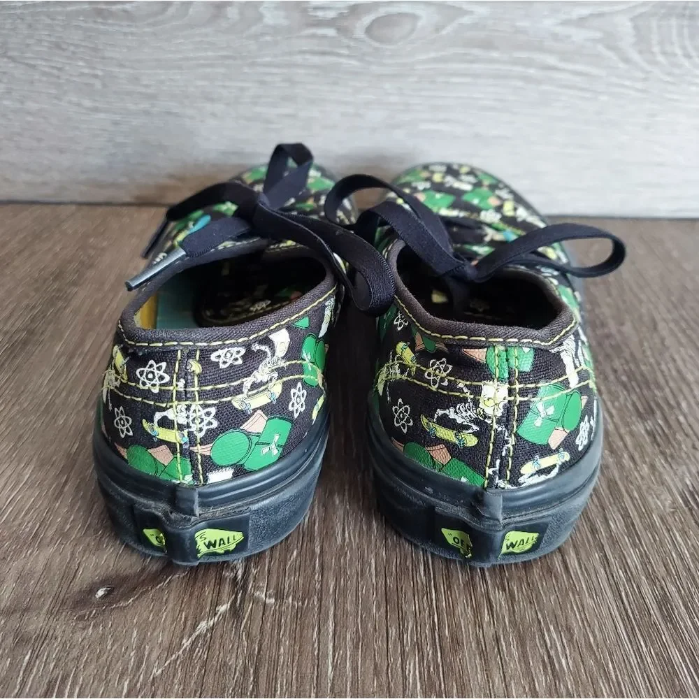 Vans The Simpsons Glow in Dark Bart Kids Size 2.5 Skateboard Skeleton Shoe